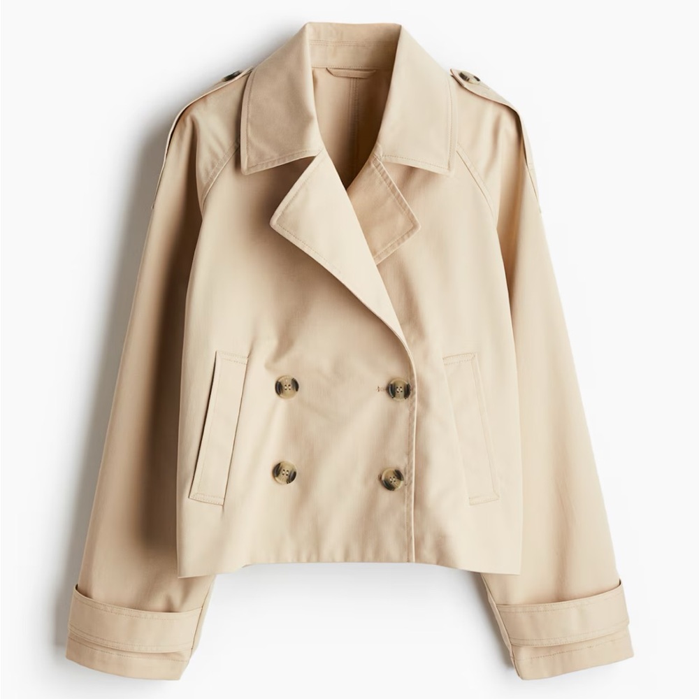 EUC H&M cropped trench coat